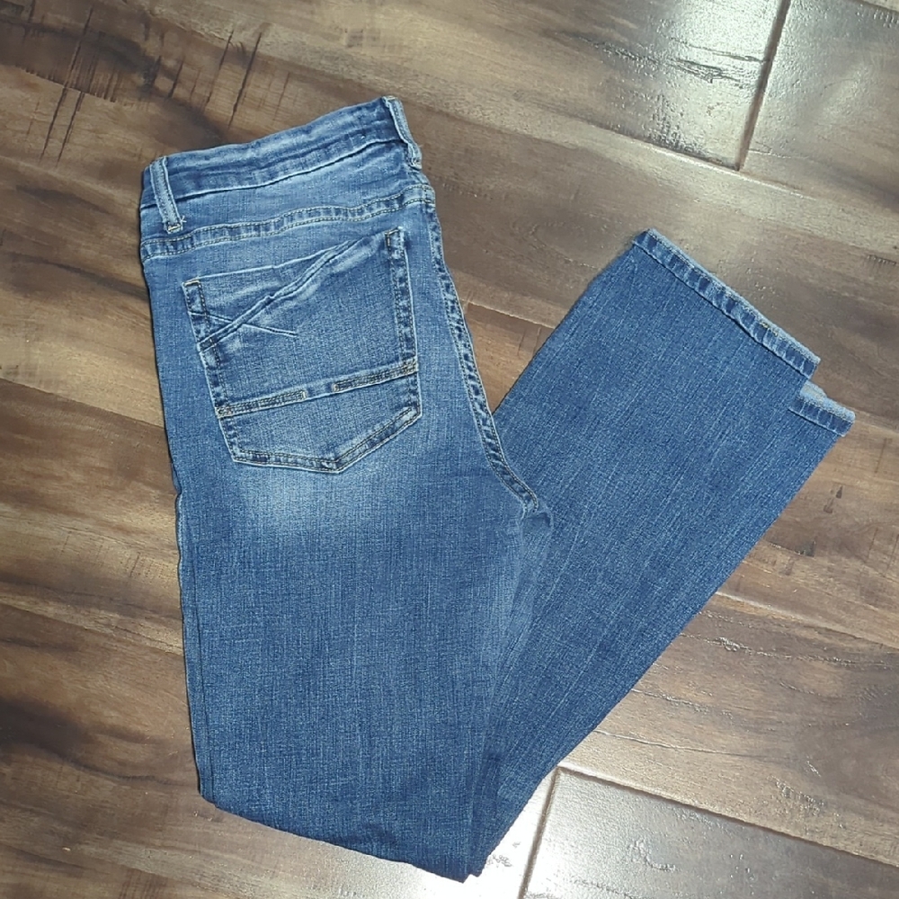 BKE Women's Straight Leg Jeans in Deep Blue
